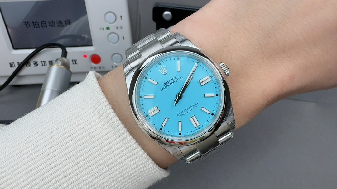 Rolex Oyster Perpetual Turquoise Dial