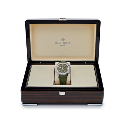Patek Philippe Aquanaut 3285 V3 – AAA+ 5968G-010 Chronograph White Gold Khaki Green Dial (2023)